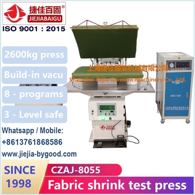 PLC 0.6Mpa الجينز الصحافة آلة النسيج يتقلص اختبار مع ضاغط الهواء